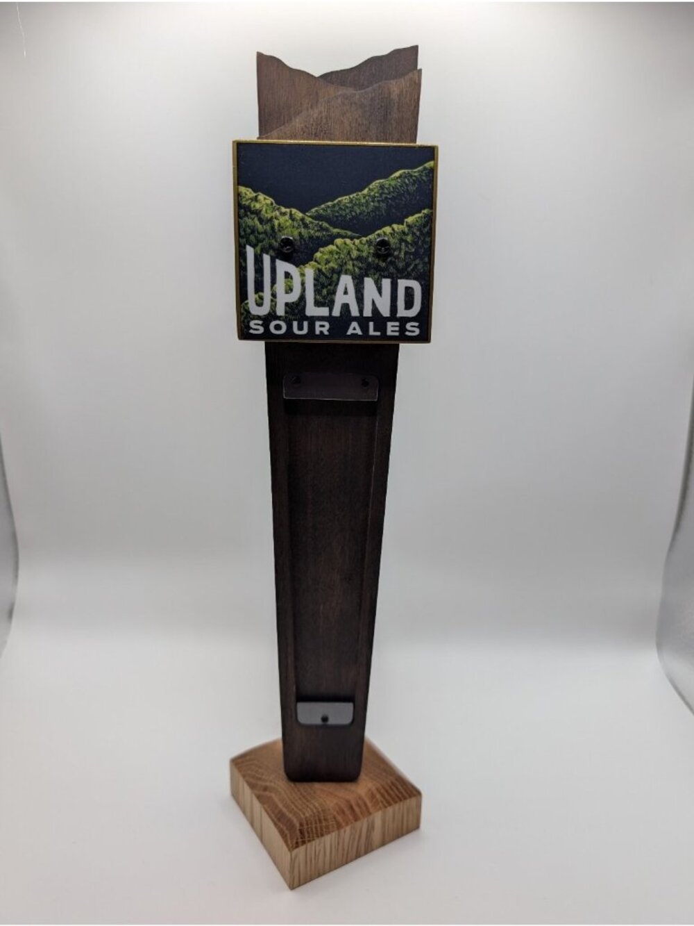 Upland Sour Ales Tap Handle Dark Wood Mountain Design Breweriana Bar Decor RARE